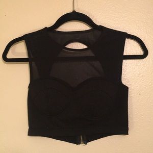 Open Back Padded Crop Top